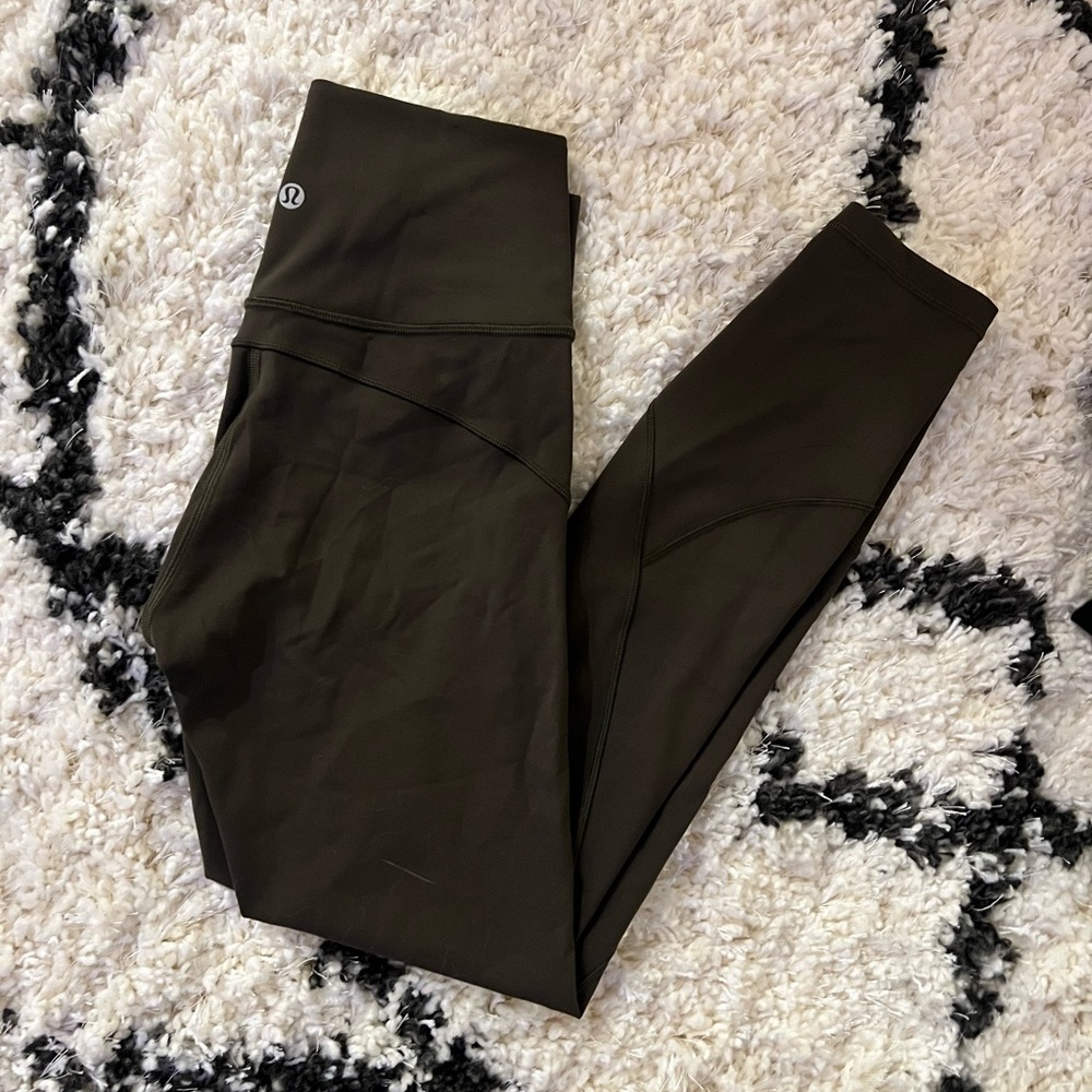 Lululemon Fast and Free 25” Olive Green
